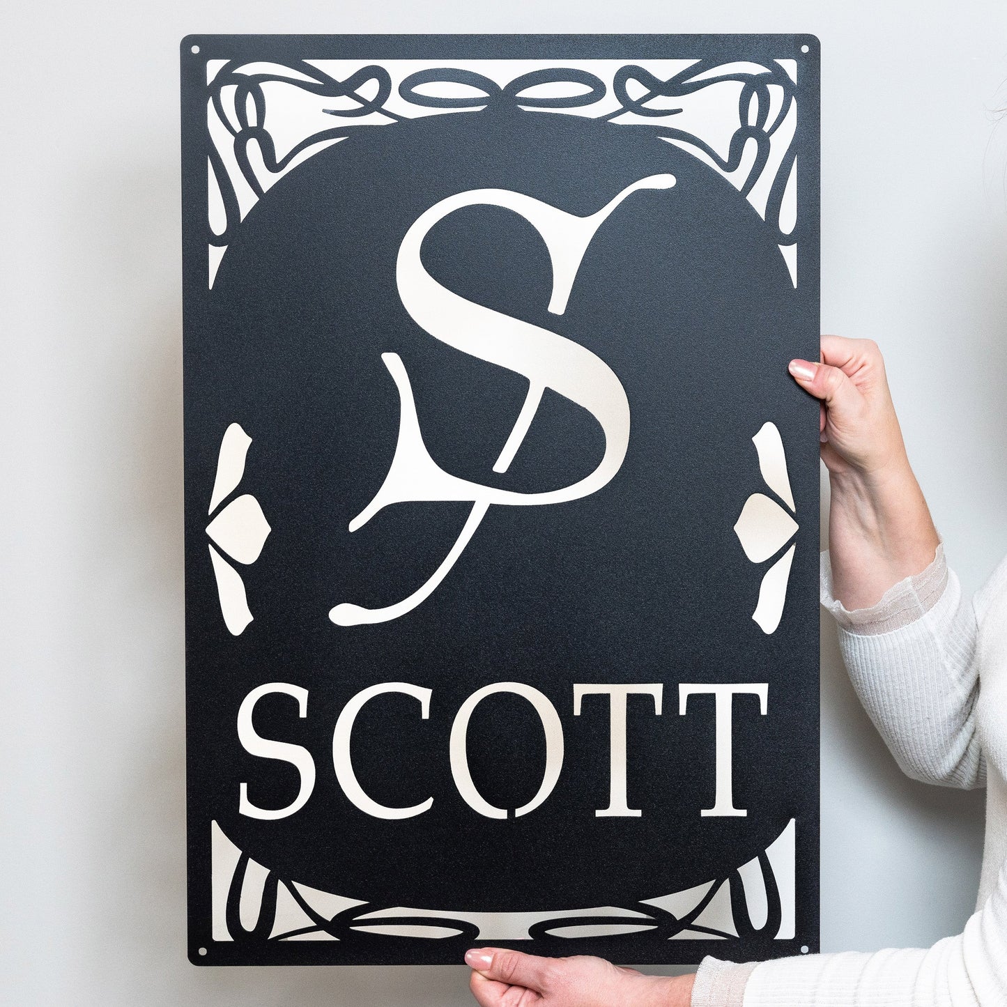 Art Nouveau Letter Name Sign