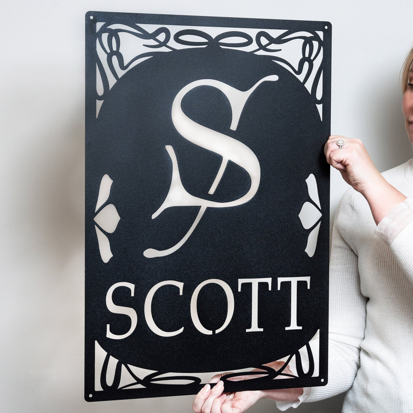 Art Nouveau Letter Name Sign