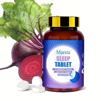 Marsta Sleep Tablets | Contains 99% Melatonin, Has The Effect Of Regulating Sleep And Calming The Mind | Take One Tablet Before Bedtime | 60 Tablets Per Bottle | Made In Australia