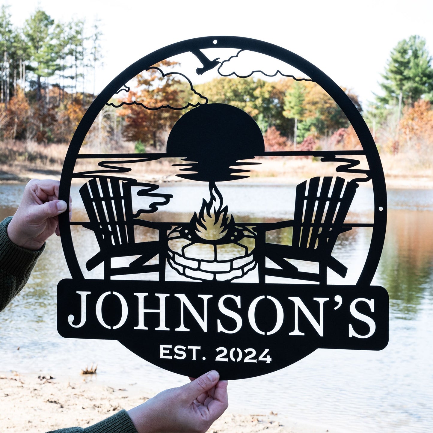 Beach Campfire Monogram