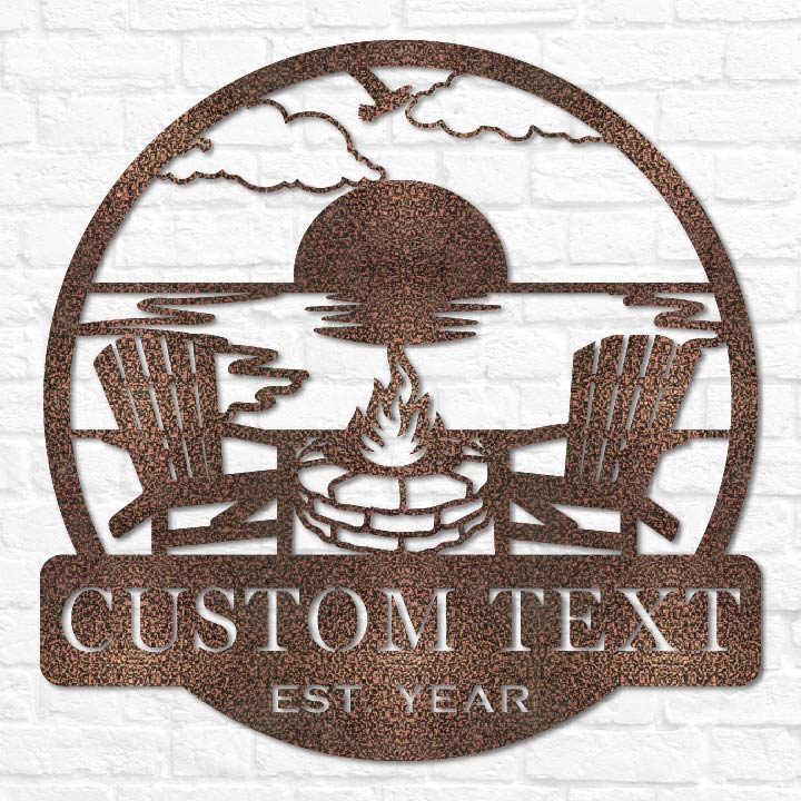 Beach Campfire Monogram