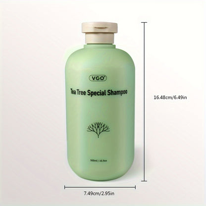 Tea Tree Special Shampoo Strengthening Moisturizing Shampoo Repairing for Damaged Hair Deep Cleans & Refreshes Scalp All Hair Types, 500ml/ 16.9oz