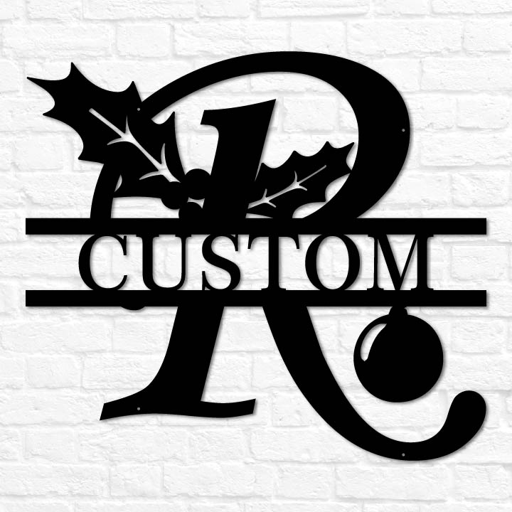 Christmas Split Letter Monogram