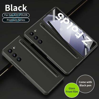 Anti-fall Protective Phone Case With Pen Tray Shell and Film For Samsung Galaxy Z Fold5 Fold4 Fold3 - Mycasety Mycasety
