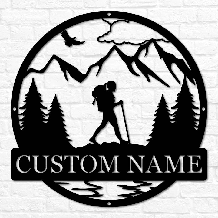 Hiker Outdoor Monogram