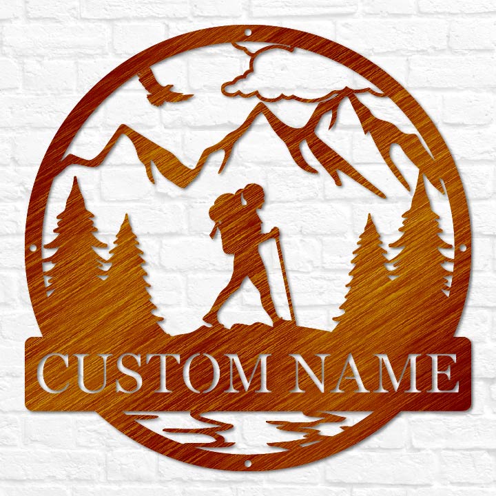 Hiker Outdoor Monogram