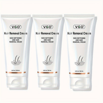 VGO Hair Removal Cream For Women & Men Painless Bikini Hair Removal Gel Hair Removal Lotion For Unwanted Hair, All Skin Types 120ml * 4PCS