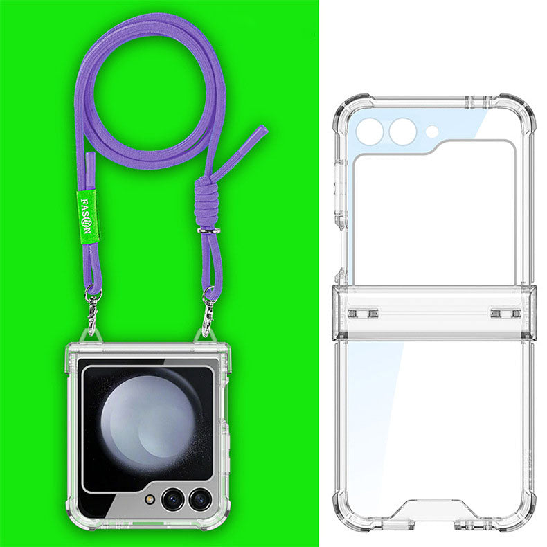 Shockproof Phone Case With Lanyard For Galaxy Z Flip 6/5/4/3