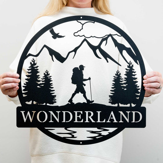Hiker Outdoor Monogram