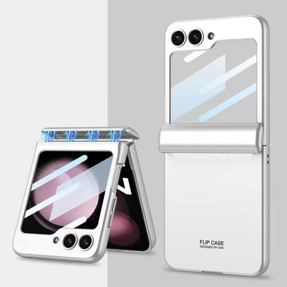 Magnetic All-included Shockproof Phone Case For Samsung Galaxy Flip5 Flip4 Flip3 5G With Back Screen Protector - Mycasety Mycasety
