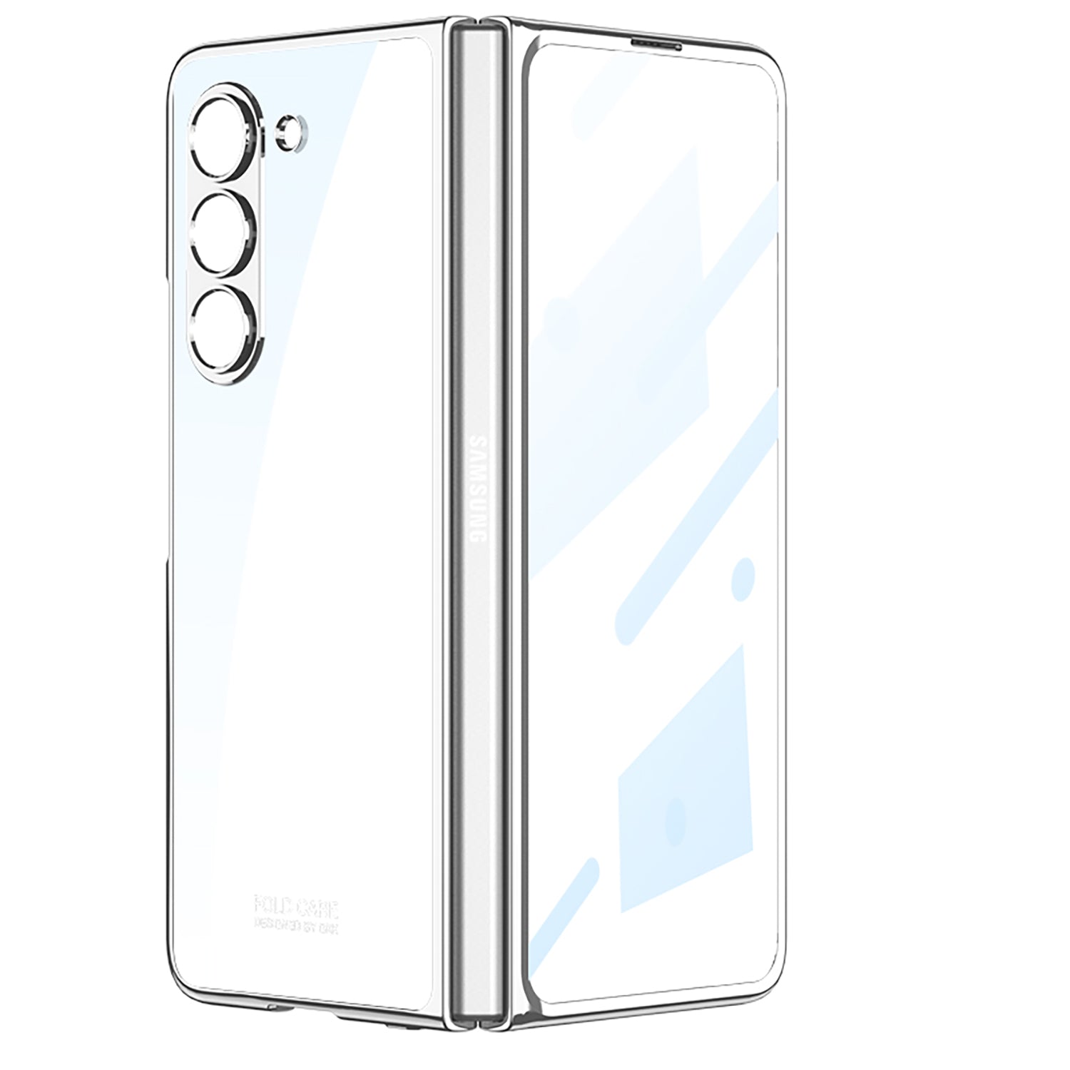 Transparent Electroplating Double-sided Protective Phone Case For Samsung Galaxy Z Fold 5/4/3 5G - Mycasety Mycasety