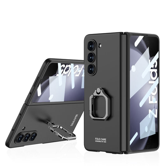 Luxury All-inclusive Ring Holder Phone Case With Back Screen Protector For Samsung Galaxy Z Fold 5 - Mycasety Mycasety