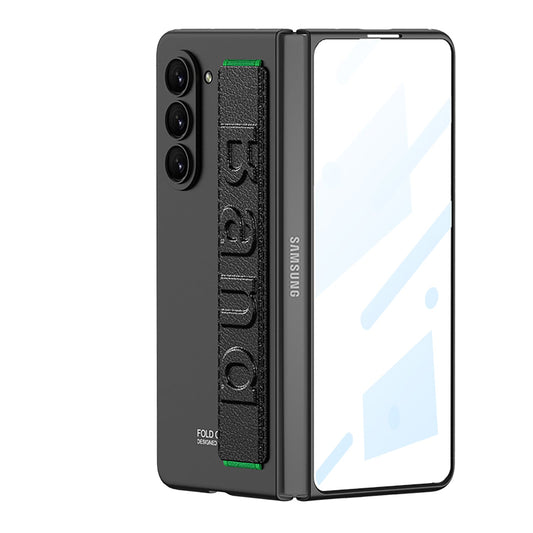 Luxury Wristband Holder Phone Case With Back Screen Protector For Samsung Galaxy Z Fold5 - Mycasety Mycasety