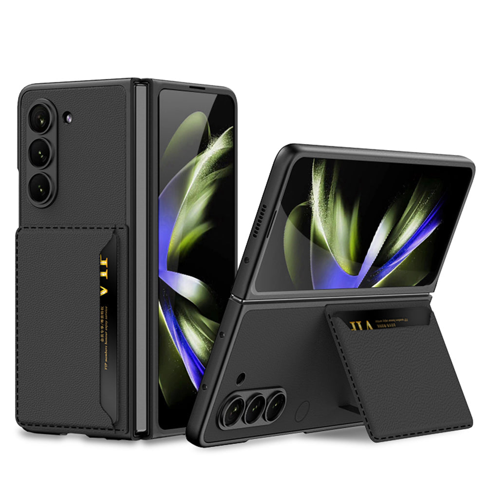 Luxury Leather Card Holder All-inclusive Drop-resistant Phone Case For Samsung Galaxy Z Fold 5/4/3 5G - Mycasety Mycasety