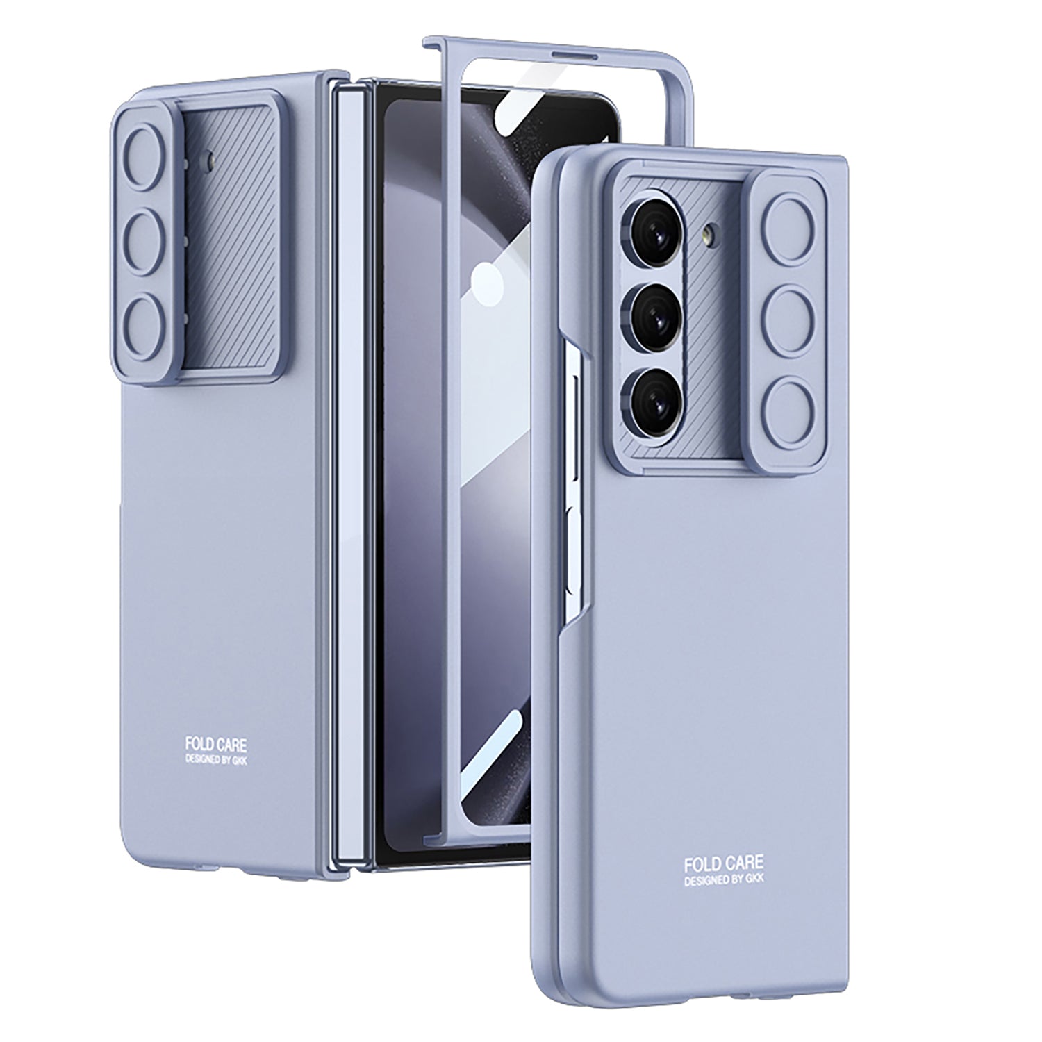 All-inclusive Lens Slide Protector Phone Case With Back Screen Protector For Samsung Galaxy Z Fold5 - Mycasety Mycasety