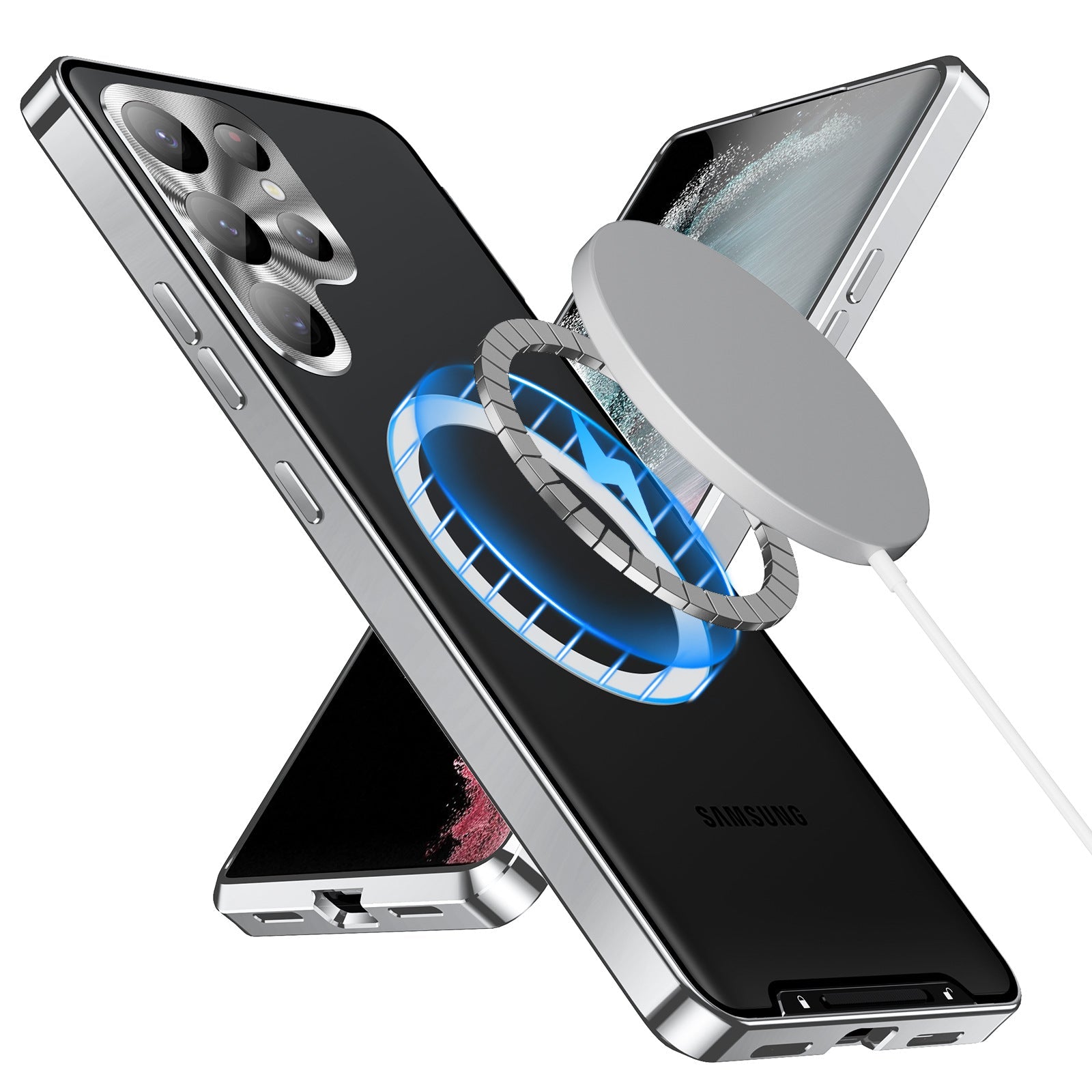 Magnetic Magsafe Metal Case for Samsung Galaxy S23 S22 S21 Ultra Plus Note20 Ultra - mycasety2023 Mycasety