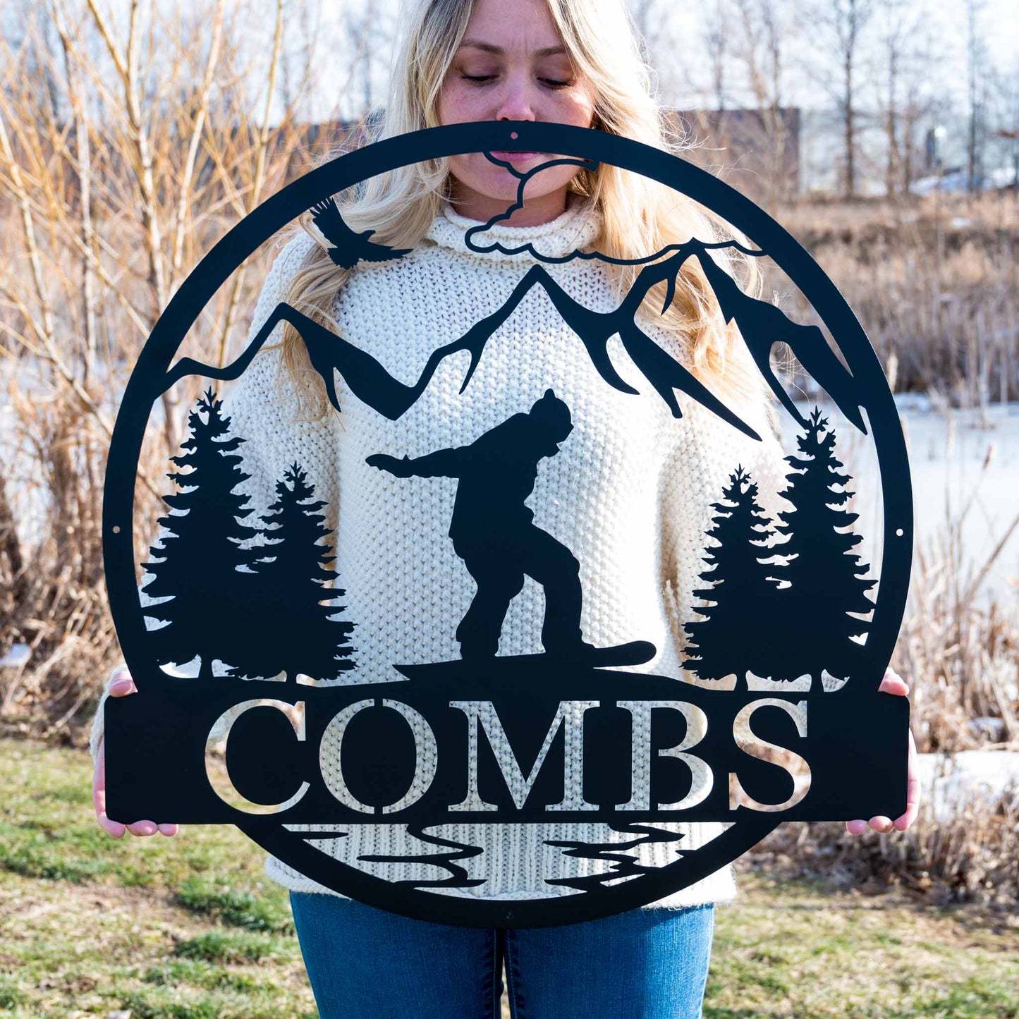 Snowboarding Outdoor Monogram