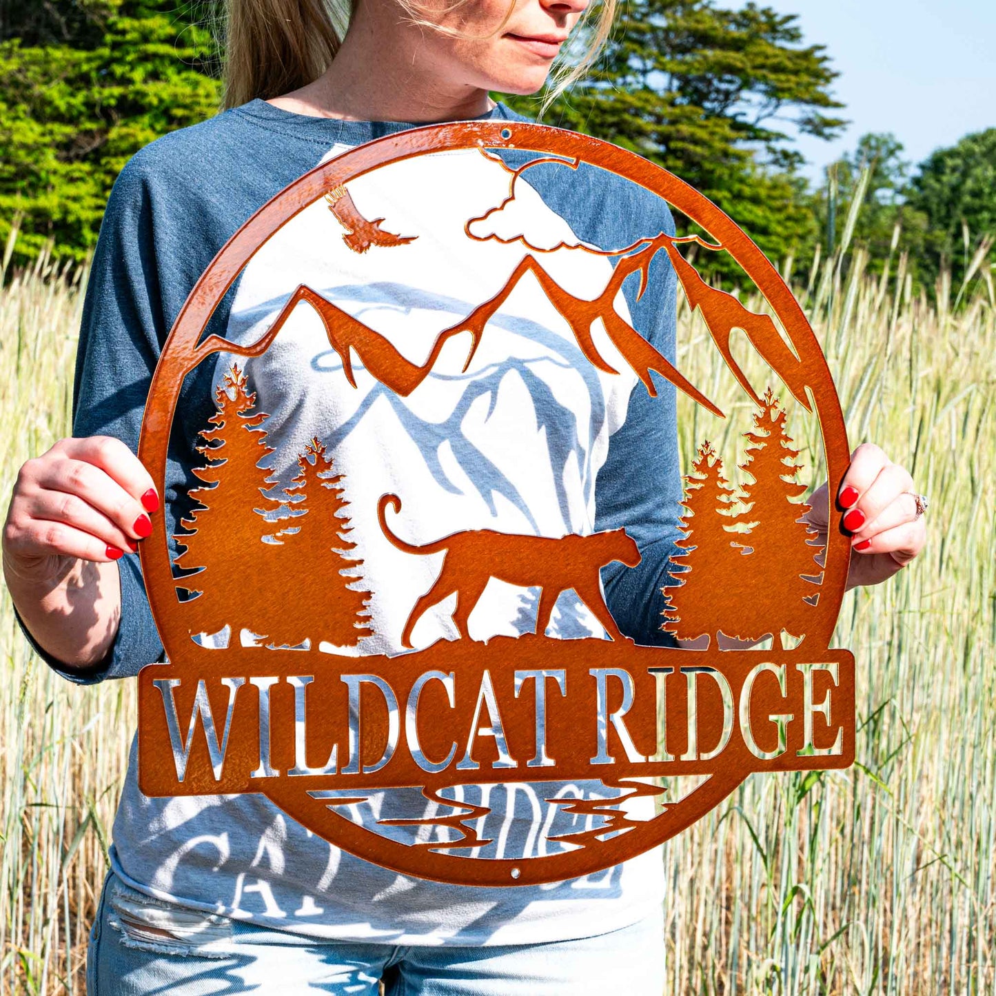 Cougar Mountain Lion Outdoor Monogram