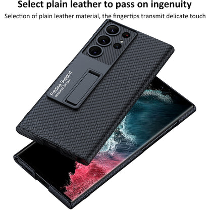Ultra-Thin Leather Case for Samsung Galaxy S23 S23 Plus S23 Ultra With Kickstand