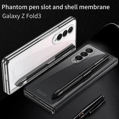 Phantom Pen Slot and Shell Membrane Case For Samsung Galaxy Z Fold3 5G