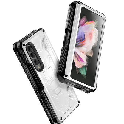 Newest Double-Cover Fold Mecha all-inclusive Rugged Phone Case For Galaxy Z Fold4 Fold3 Samsung Cases