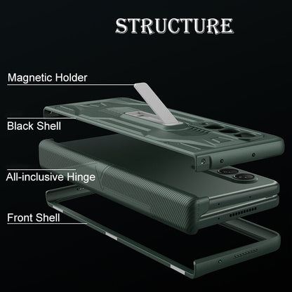 Magnetic Armor All-included Hinge Holder Case For Samsung Galaxy Z Fold 3 5G