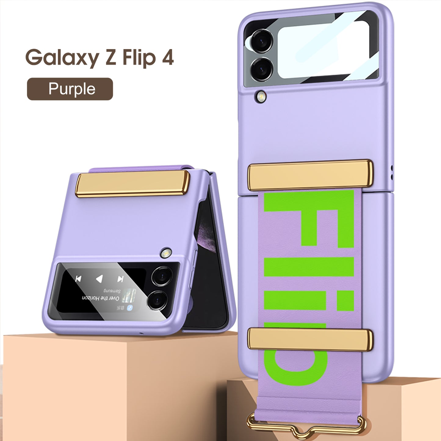 Wristband Bracket And Shell Membrane Integrated Case For Galaxy Z Flip4 5G