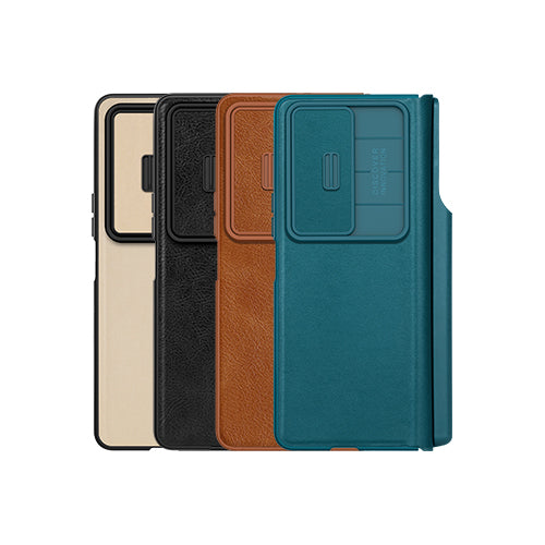 Full Protect Leather Case For Samsung Galaxy Z Fold4 5G with Camera Lens Protector