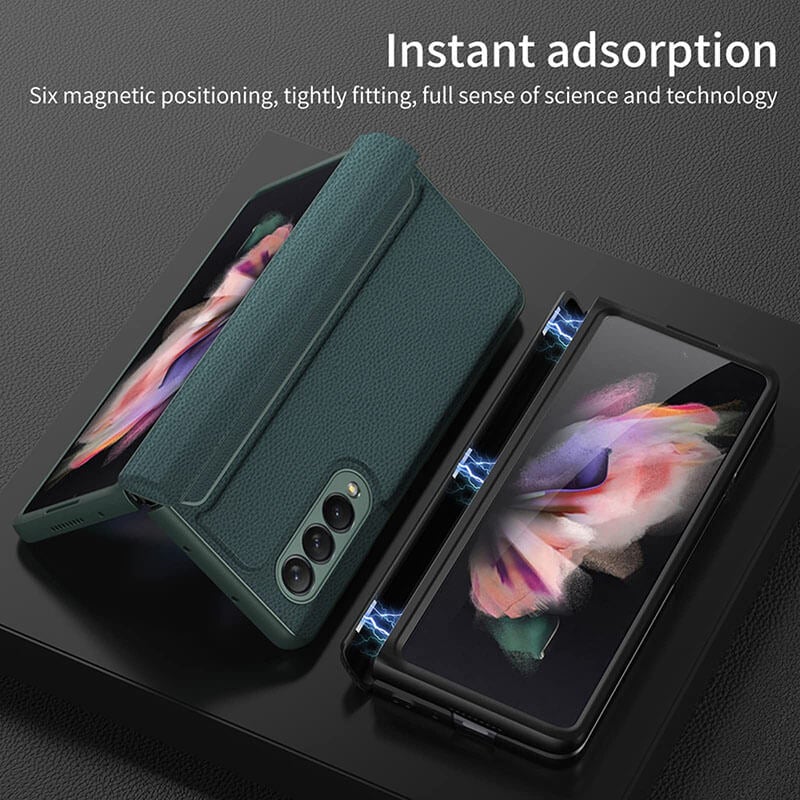 Magnetic Frame Leather All-included Case For Samsung Galaxy Z Fold 3 5G - GiftJupiter