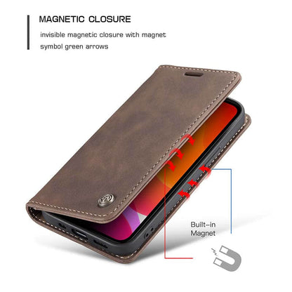 Magnetic Leather Retro Wallet Case Cardholder Cover For Apple iPhone 13 / 14 Series