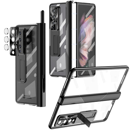 Magnetic Hinge Case For Samsung Galaxy Z Fold4 5G With Camera Protector and Stylus Double Hinges