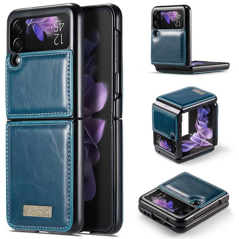 Luxury Leather Wallet Case - Samsung Galaxy Z Flip 3 5G