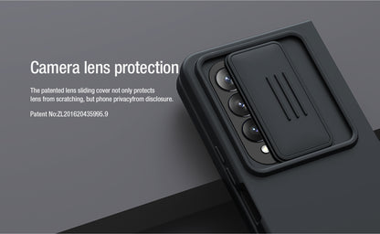 Liquid Silicone Samsung Galaxy Z Fold4 5G Case With Camera Lens Protector