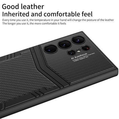 Leather Carbon Fiber Pattern  Case For Samsung Galaxy S23 S23 Plus S23 Ultra