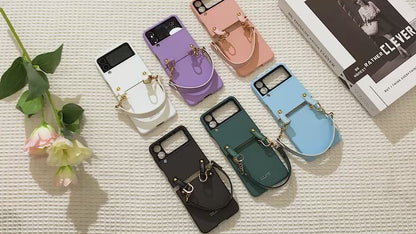 Handbag Style Samsung Galaxy Z Flip4 5G Case With Wristband
