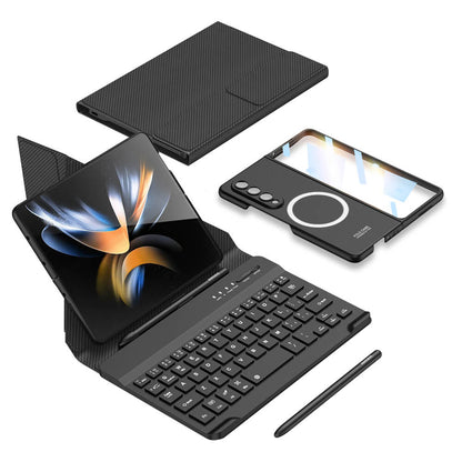Galaxy Z Fold4 / Fold3 / Fold2 / Fold  Series Bluetooth Keyboard  With Full Protection Case and S Pen Slot