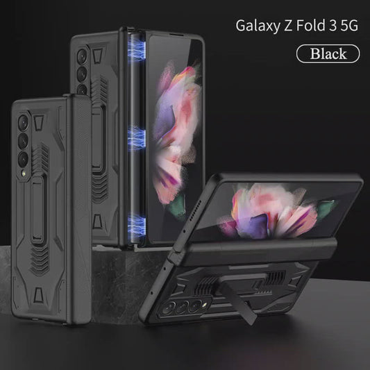 Magnetic Armor All-included Hinge Holder Case For Samsung Galaxy Z Fold 3 5G