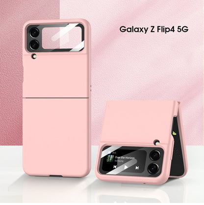 Liquid Silicone Samsung Galaxy Z Flip4 5G Case with Back Screen Protector