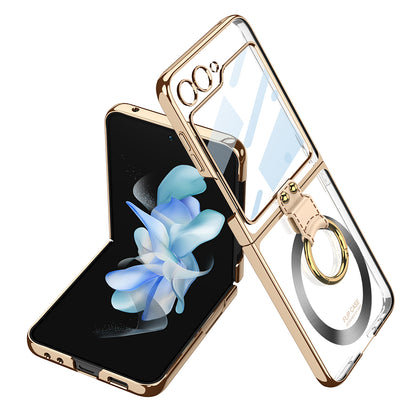 Phantom Plating Anti-Drop Artfact  Samsung Galaxy Z Flip5 Case With Ring Bracket With Magsafe