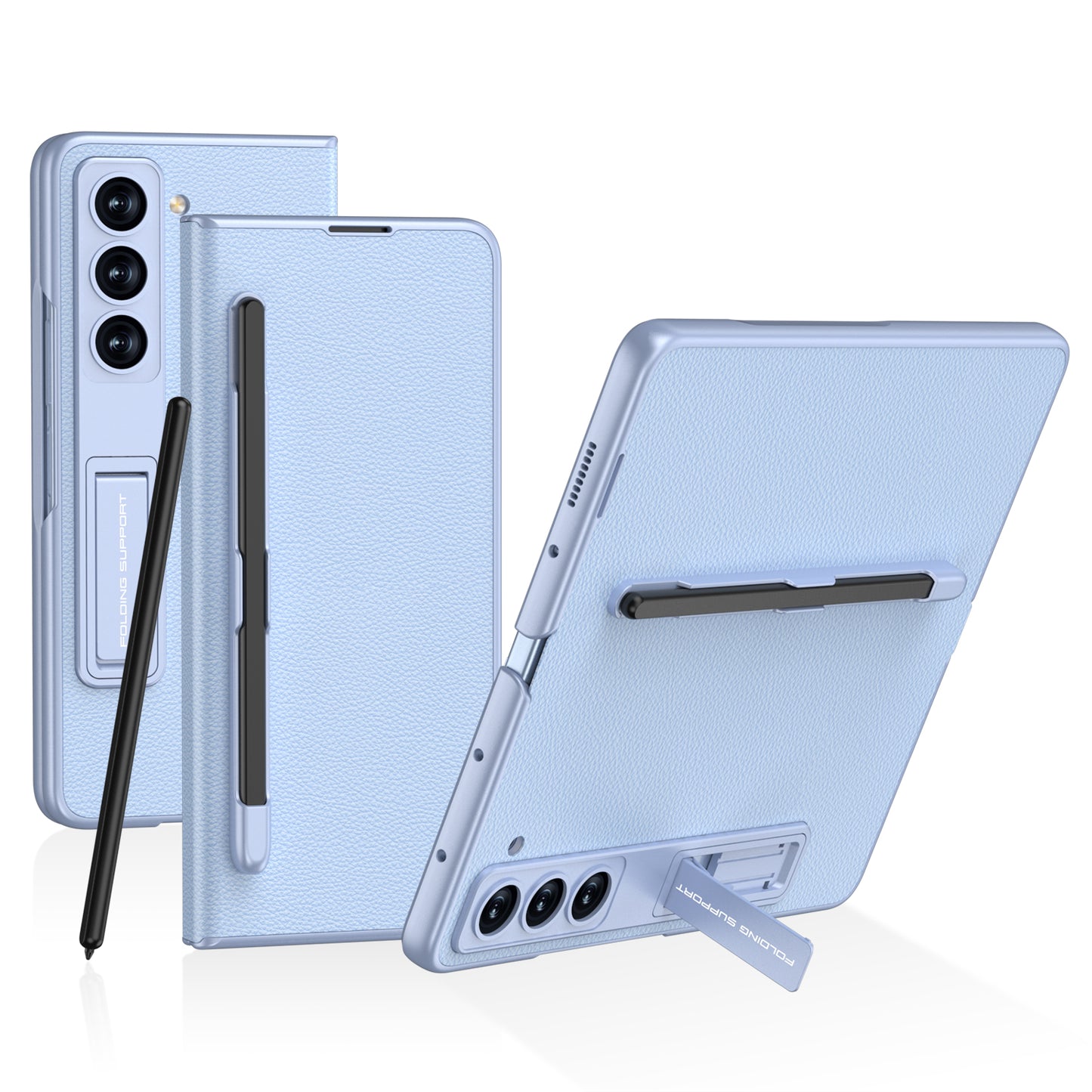 Full Protection Samsung Z Fold5 Upgrade Border Protection Case With 5 Generation S Pen Slot