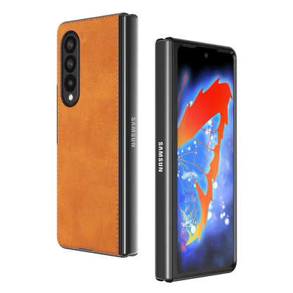 Samsung Galaxy Z Fold 3 5G Case Slim Lightweight Genuine Leather Hand Strap Protective Shockproof Cover