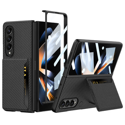 Cardholder Bag Bracket Leather Wallet Case For Samsung Galaxy Z Fold4 5G