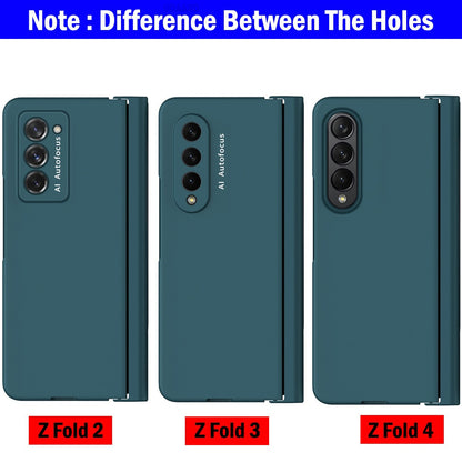 Samsung Galaxy Z Fold4 Hinge Case with Pen Slot Holder Hinge Case with Front Screen Glass Film
