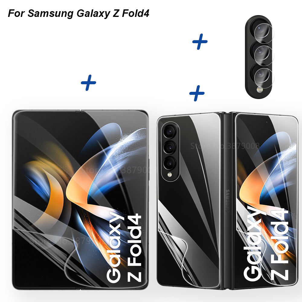 Front Back Screen Protector For Samsung Galaxy Z Fold 4 5G Soft Hydrogel Film