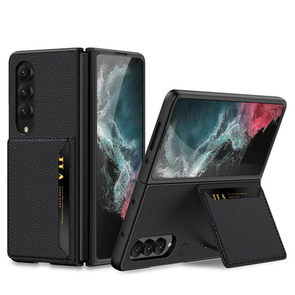 Leather Ultra-thin Card Package Cover For Samsung Galaxy Z Fold 4 5G