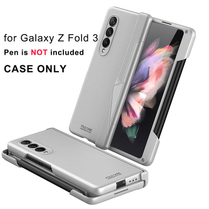 Magnetic Fold Hinge Funda Case For Samsung Galaxy Z Fold 3 5G with Pen Holder S Pen Slot