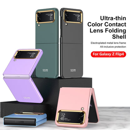PC Folding Case For Samsung Galaxy Z Flip 4 5G Phone Case Ultra-thin Anti Fingerprint Camera Protective elegant shell for flip4