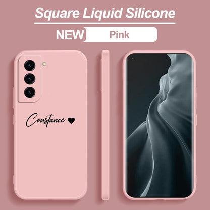 Personalised Customized Ultru Liquid Silicone Name Case For S23 S22 S21  Ultra