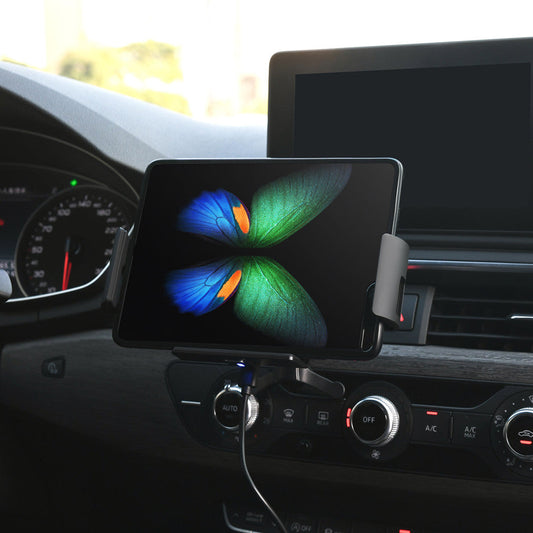 QI Wireless Car Charger For Samsung Galaxy Fold Fold 2 Fold 3 Car Charger Fast Wireless Charging Car Phone Holder