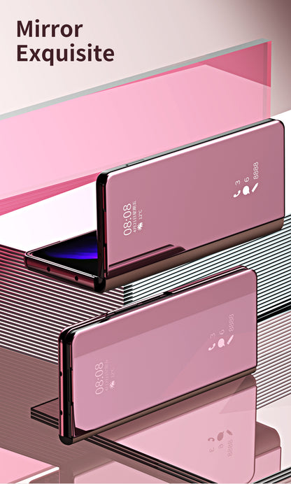 Mirror Clear View Flip Case For Samsung Galaxy Z Fold4 5G